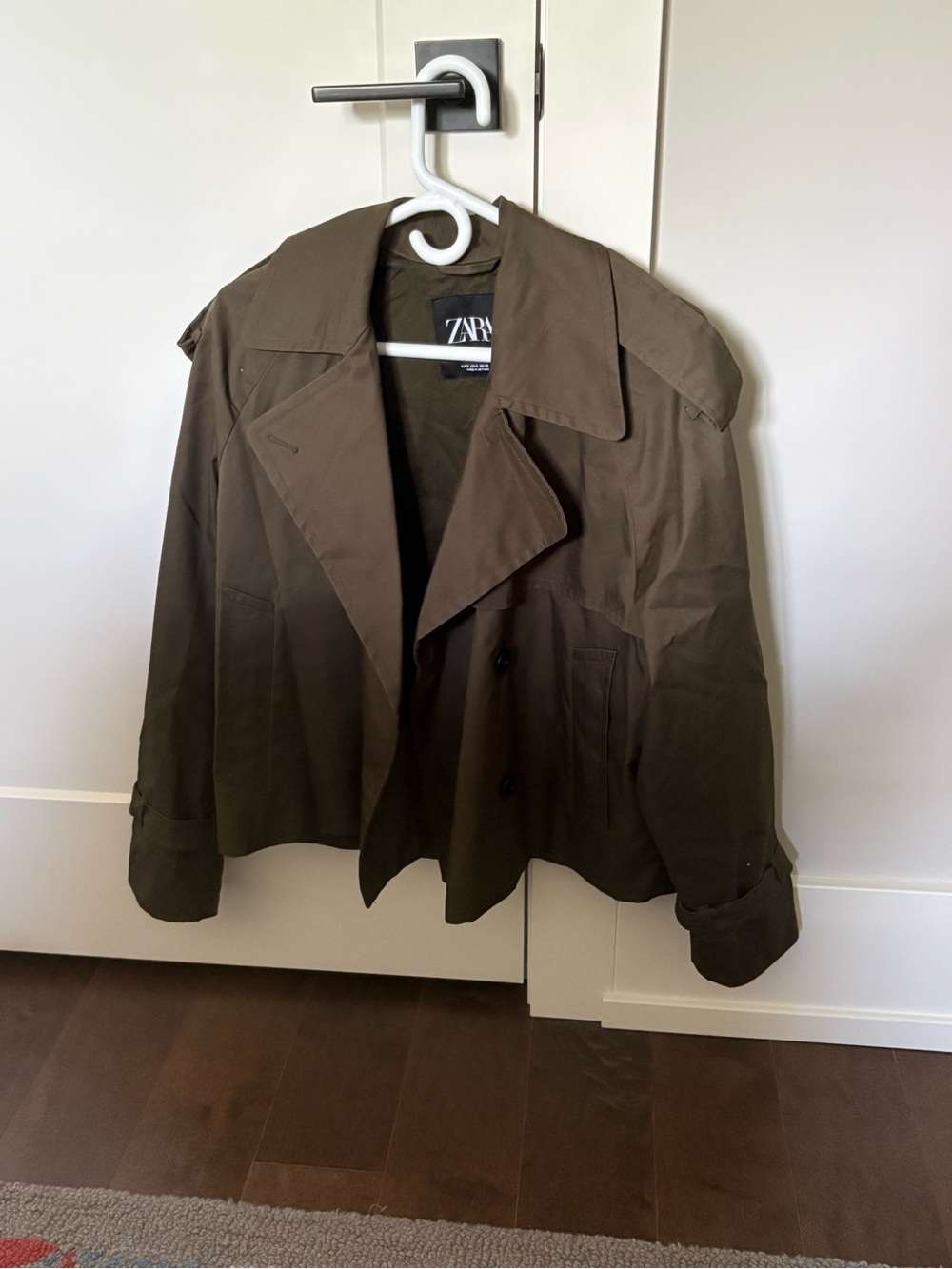 Zara Cropped Oversized Trench Coat
